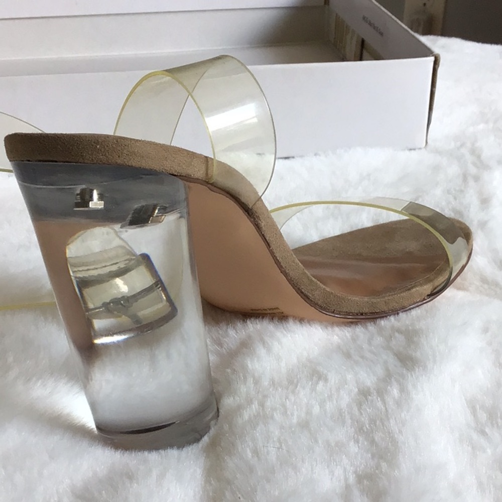Guess Clear and Nude Heeled Sandals